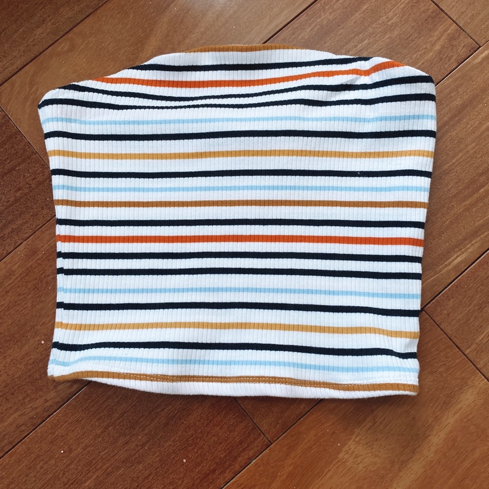 multicolored striped tube top!